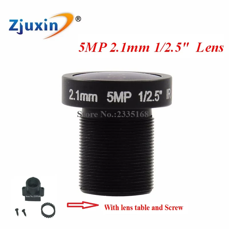 

1PC MTV board Camera lens 5 Megapixel 2.1mm Camera for HD IP cam board CCTV fixed iris camera board FPV