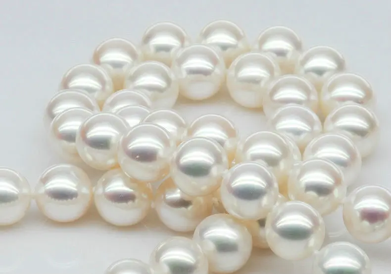 

HOT## Wholesale FREE SHIPPING >inch 10-11MM natural south sea white pearl necklace