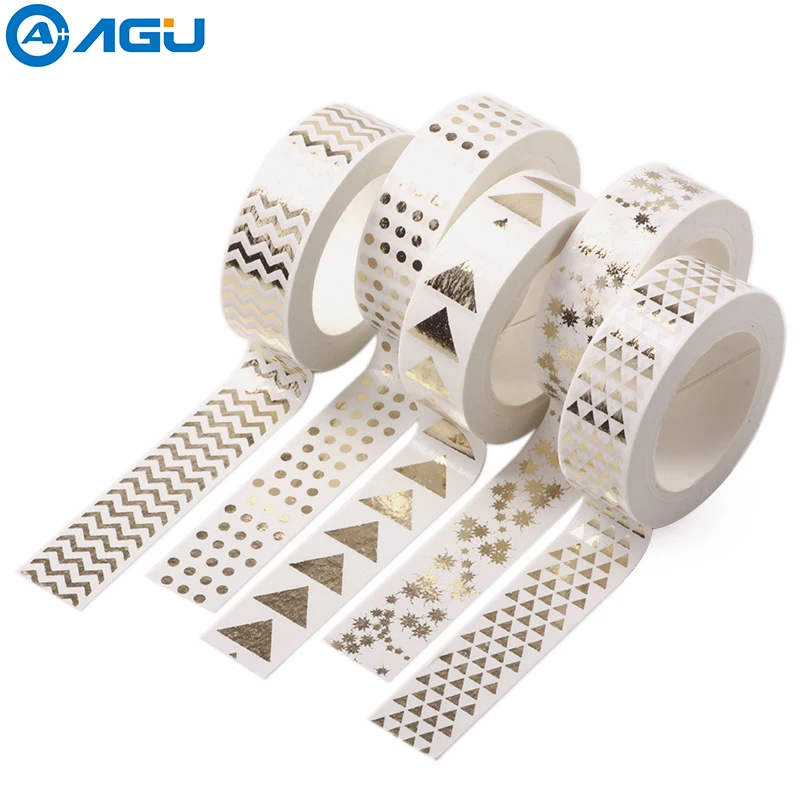 Лента из фольги AAGU треугольная в горошек 5 шт./лот|tape office|design washi tapewashi tape |