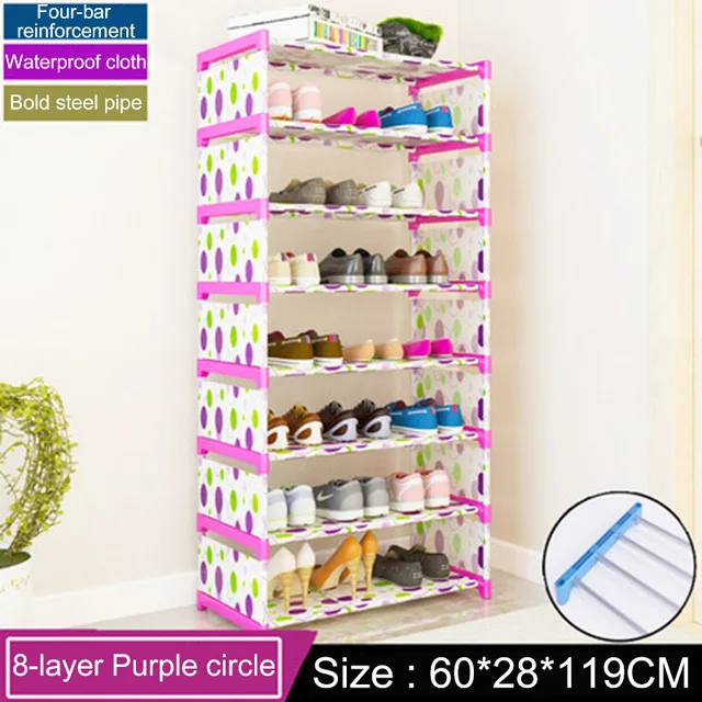 Estante de zapatos multicapa hogar económico a prueba de polvo zapato