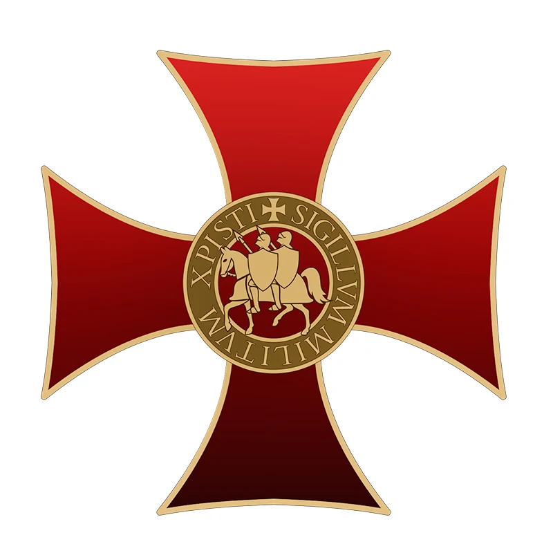 Крест тамплиеров на булавке значок