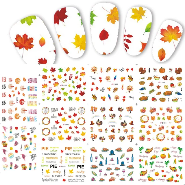 11designs Autumn 3d Nail Stickers Maple Leaf Nail Art Stickers