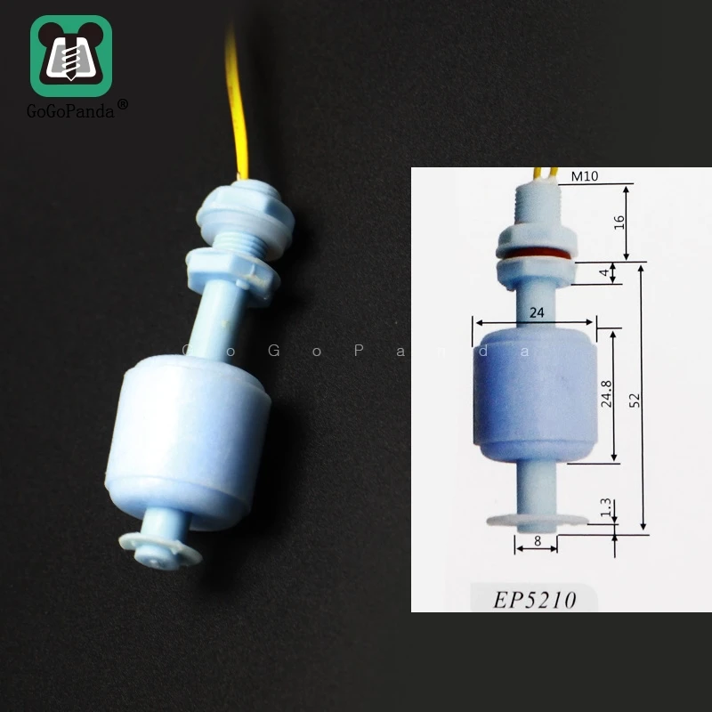 ZP5210 5 шт. M10* 52 мм 100 в 220 В Поплавковый выключатель Тип мини поли Propy уровня воды Жидкость Сенсор нормально закрытый NC