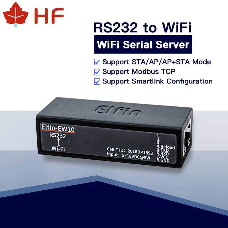 HF Elfin EW10/EW10A широкое напряжение 5 ~ 36 В DTU беспроводные сетевые устройства Modbus TPC IP