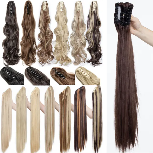 Snoilite 18 26 Inch Synthetic Thick Straight Long Ponytail Hair