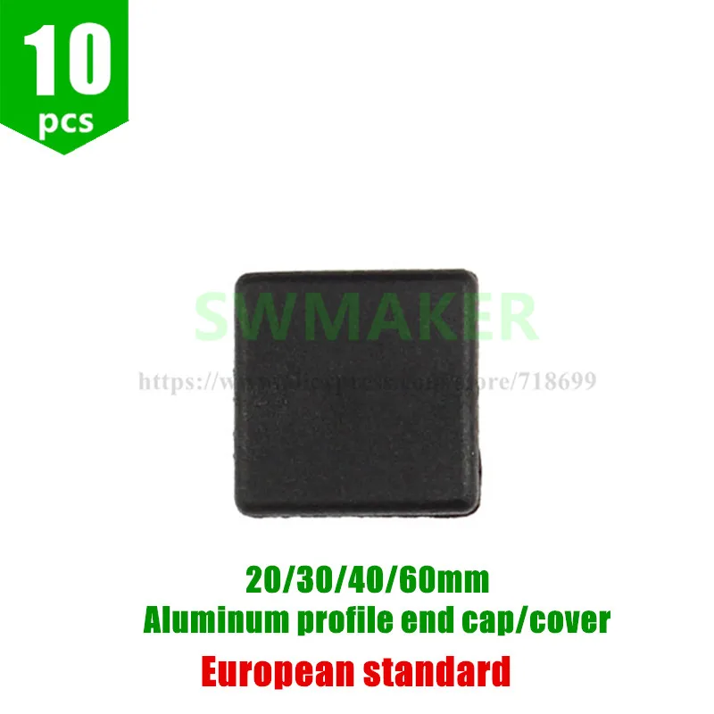 

10pcs 20/30/40/60mm Aluminum profile European standard end cap/cover for profile exrusion