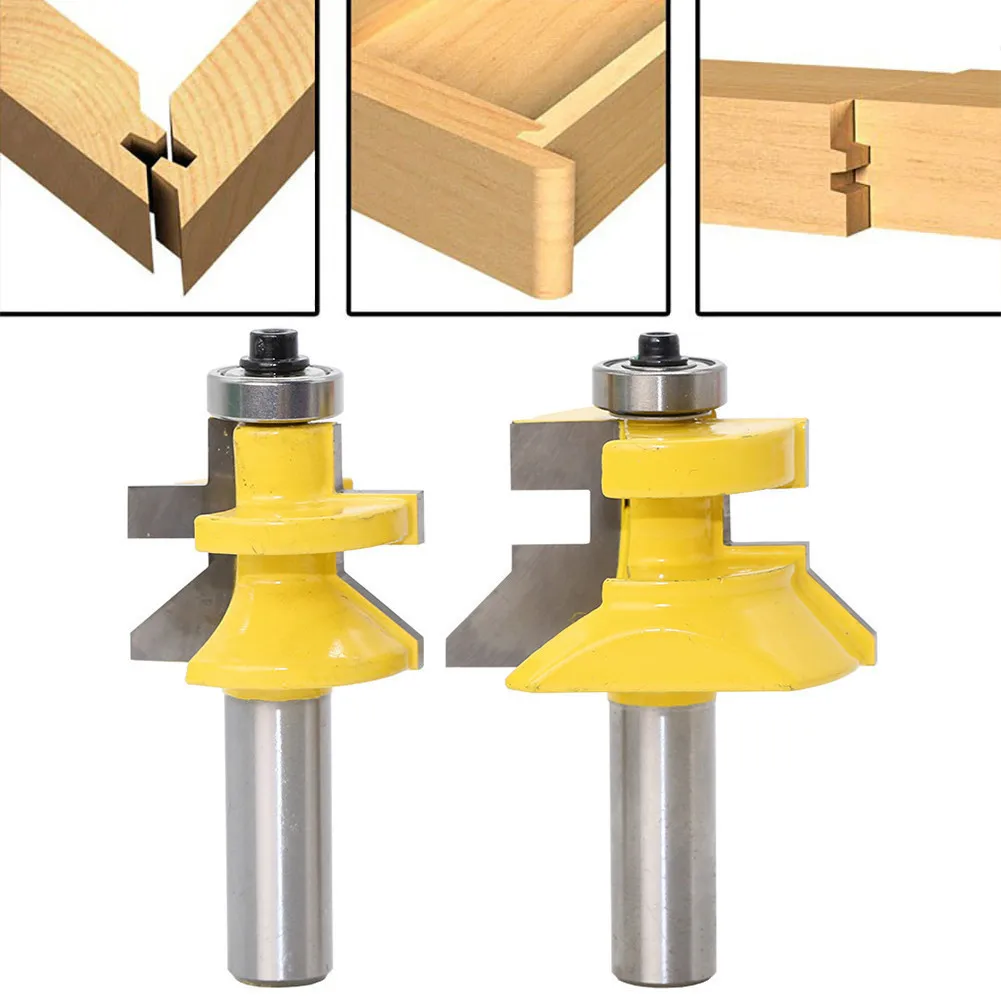 

2pcs 1/2 Inch Shank Trim Trimmer Worktop Laminate Cutter Router Bit Carbide Plywood Wood Edge Milling Cutter Groove Joints Cut