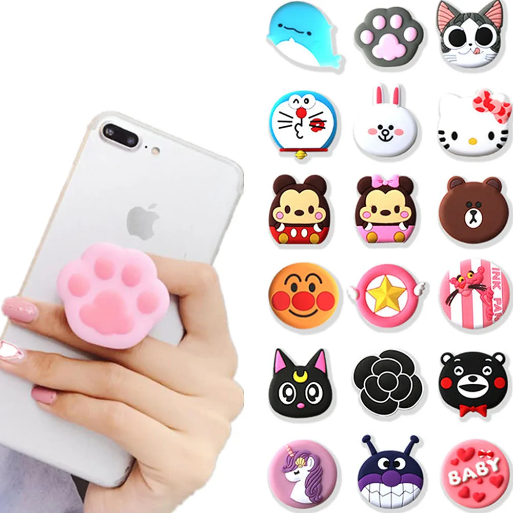 

Universal Phone Stand Bracket Expanding Stand Stretch Grip Phone Holder Finger Cute Cartoon Stand for Iphone 6S 7 8 X XS