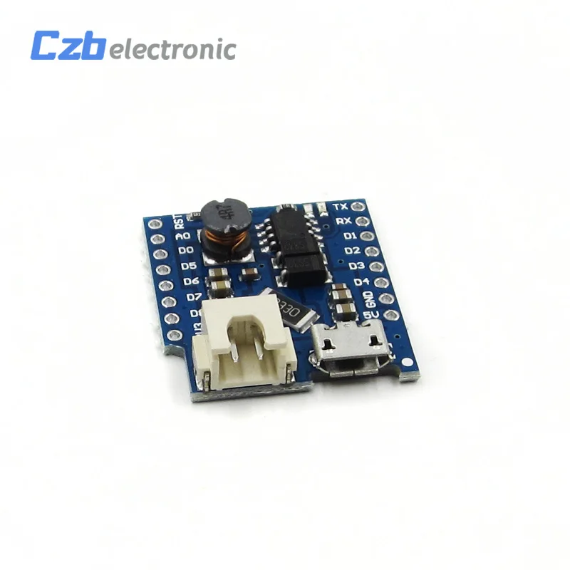 HX12A024 Free Shipping Battery Shield For Wemos D1 Mini USB Single Lithium Battery Charging Boost Module With Pins LED Indicator 5V DC (6)