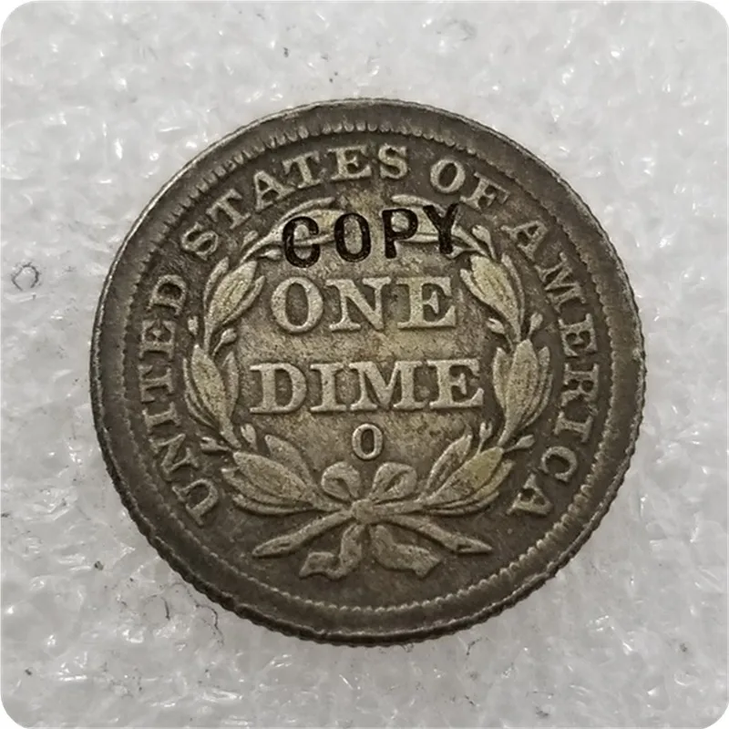 1849-O США 1849-P, десятицентовая монета с изображением сидящей свободы копии монет - Цвет: 1849-O