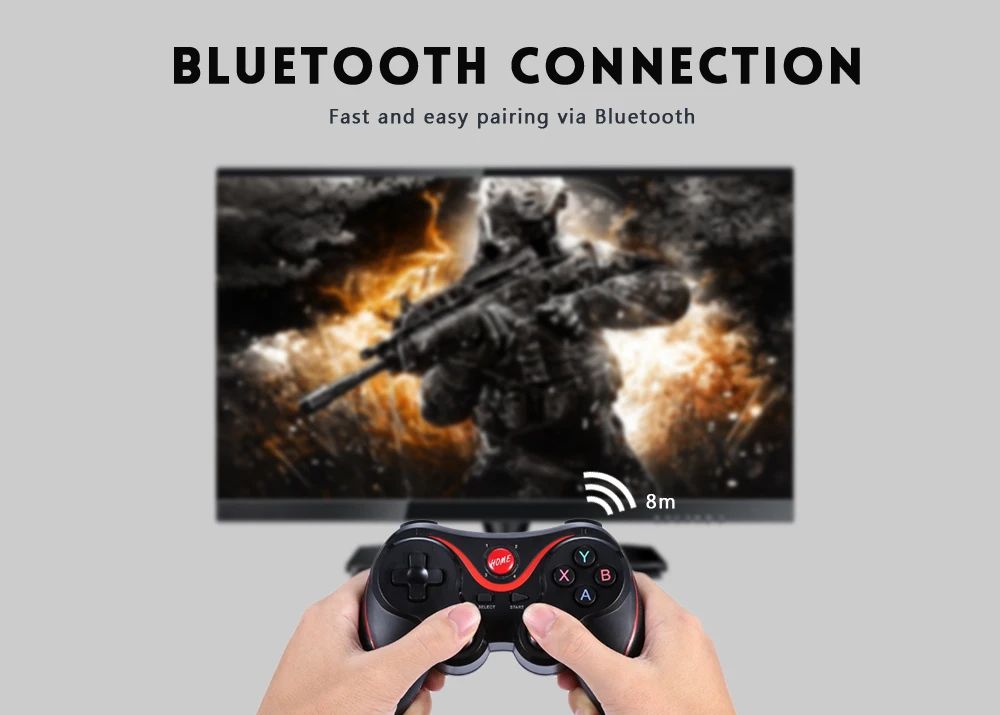 Gen game X3 updated t3 Gamepad Joystick Wireless Bluetooth 3.0 Android Gamepad Gaming Remote Control for phone PC Tablet TV Box (2)