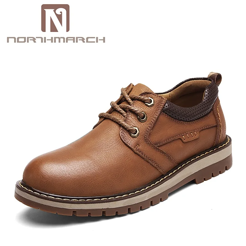 

NORTHMARCH Hot Sale Genuine Leather Shoes Men Casual Shoes Man Loafers Lace-Up Comfort Leather Shoes For Men Zapatos Hombre