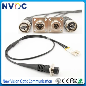 

4Cores,ODC Round Type(Male) to LC SC ST FC UPC Connetor Fiber Optic Patch Cord,L:50cm,5.0mm,Imported Armaid Yarn,Armored Cable