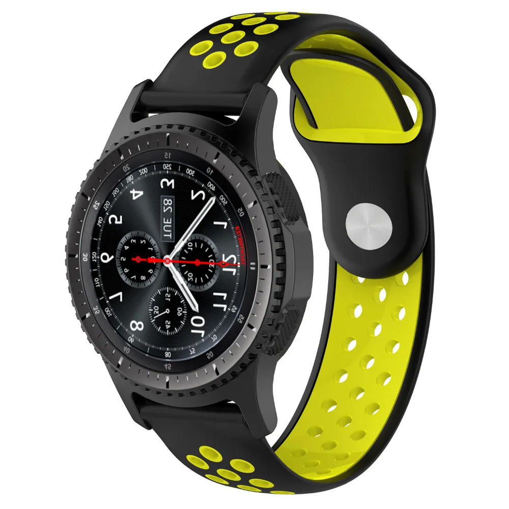 

AOOW Silicone 22mm Watchband for Samsung Gear S3 Breathable Sport Replacement Bracelet Band Strap for Ticwatch 14 Colors