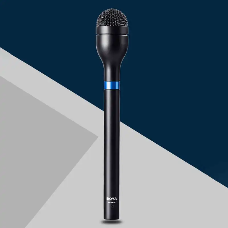 BOYA By-Hm100 Wireless Handheld Microphone Omni-Directional Dynamic Microphone Xlr Long Handle Aluminum Body For Eng/ Intervie