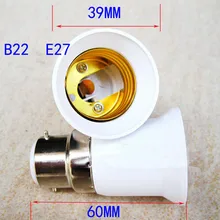5 шт./лот основание светильника B22 к E27 преобразования держатель лампы B22 к E27 штык поворот винта рот патроны разъем баз