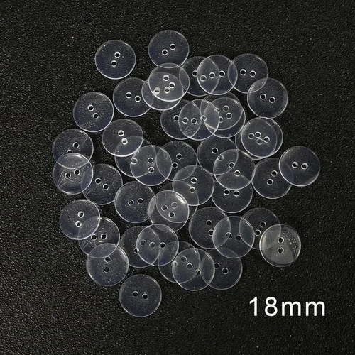 9-25 мм прозрачные кнопки прозрачная швейная кнопка из полиэфирной смолы для украшения одежды DIY аксессуары - Цвет: 18x2.5mm 50pcs