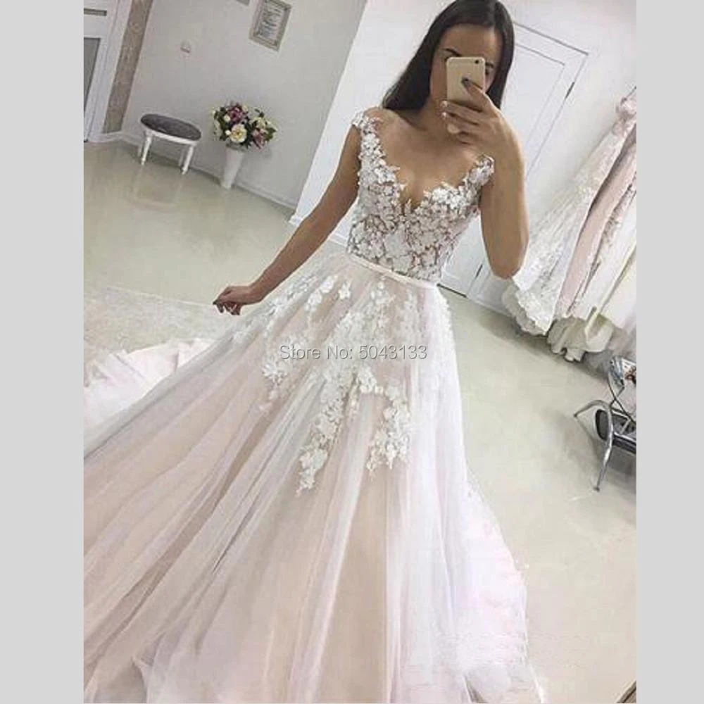 Кружевные аппликационные Свадебные платья Vestidos de Novia длинное свадебное платье без рукавов с поясом vestido De Mariage F50