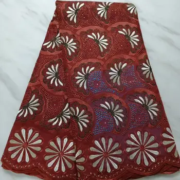 

African Swiss Lace Fabric 2018 High Quality Swiss Voile Lace In Switzerland Pruple Cotton African Dresses For Women Dress