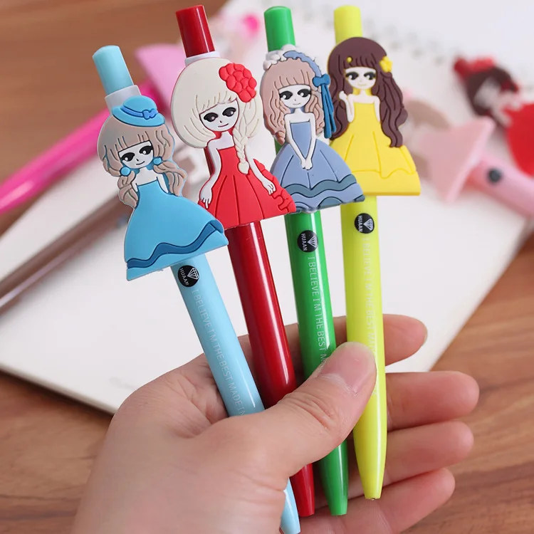 4 Pcs/lot Creative Cute Princess Pens Set Stationery Novelty Lovely Gel