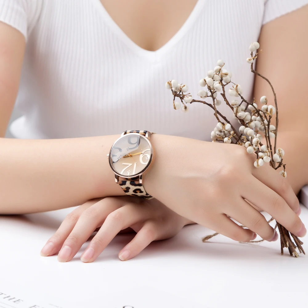Reloj Mujer 2018 наручные часы Для женщин Мода Женева Leopard силиконовые желе гель