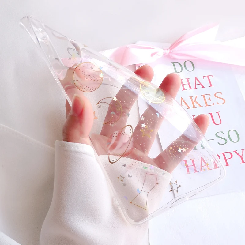 Glitter Space Star Clear case for huawei p30 pro p30 lite p30 transparent soft silicone TPU Funda for huawei p20 lite case cover