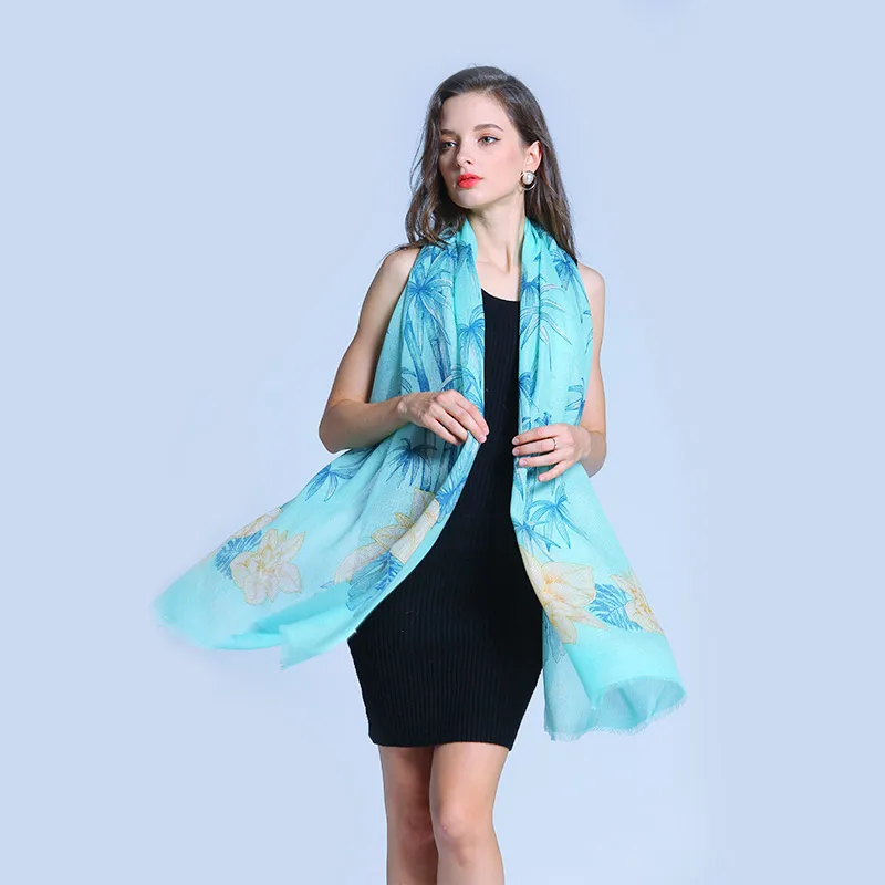 Yopota женские шерстяные роскошные шарфы в китайском стиле, сохраняющие тепло, с принтом, длинная шаль, высококачественные шарфы, первоклассный подарок
