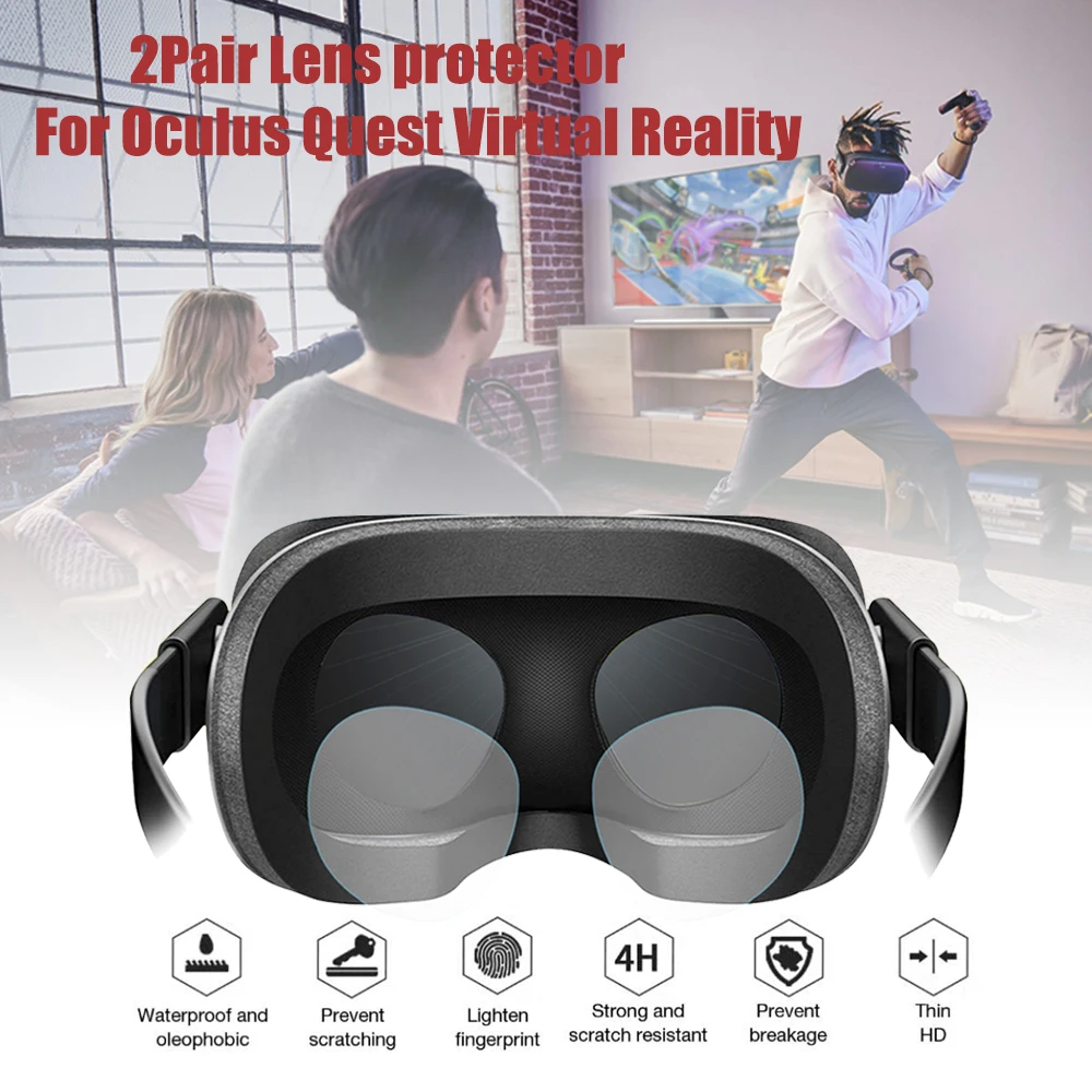 

2 Pair TPU Soft Film, Lens Protector HD Clear Film for Oculus Quest Oculus Rift S Oculus Go Virtual Reality Lens