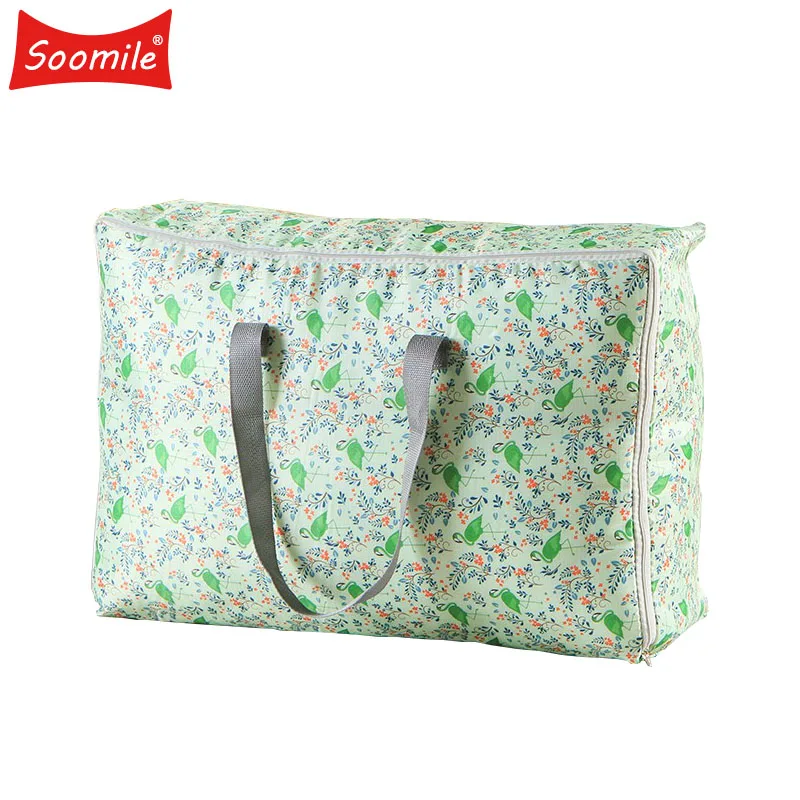 

2018 Brand New Thickening Oxford Travel Packing Organizers Flamingo Printing Travel Bag Quilt With Cotton Wadding Clothing Pouch