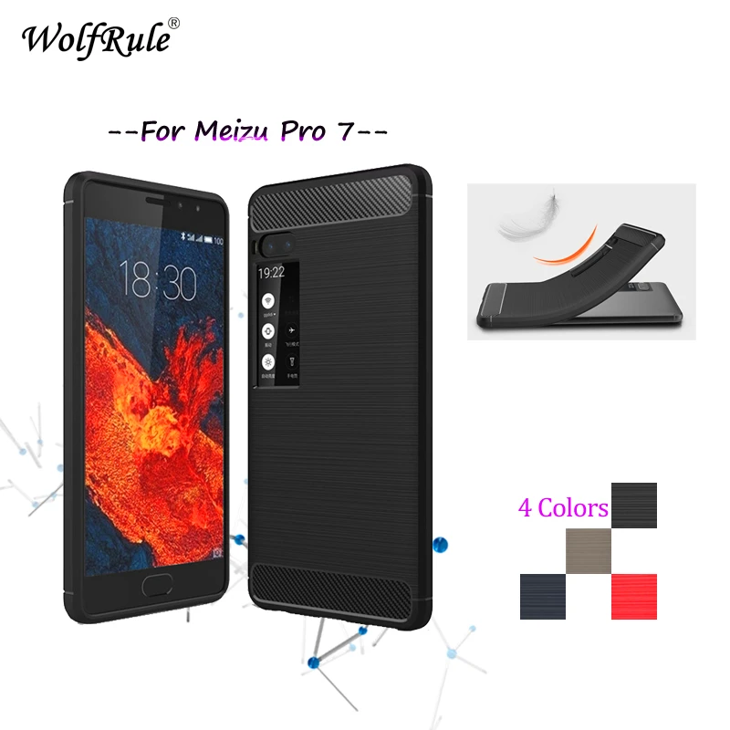 WolfRule для крышки Meizu Pro 7 чехол противоударный мягкий ТПУ Матовый мобильный телефон