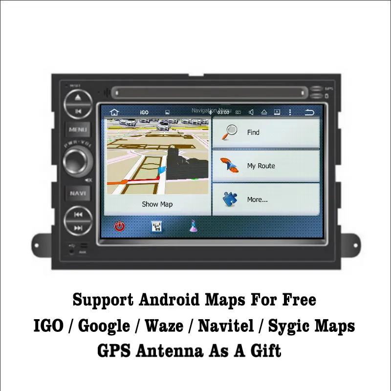 Excellent Liislee Android 7.1 2G RAM For Ford Edge 2007~2009 Car Radio Audio Video Multimedia DVD Player WIFI DVR GPS Navi Navigation 3