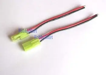 

5 Pair of Green Mini.TAMIYA EL4.5 Male Female Connector with 22AWG Wire 200mm