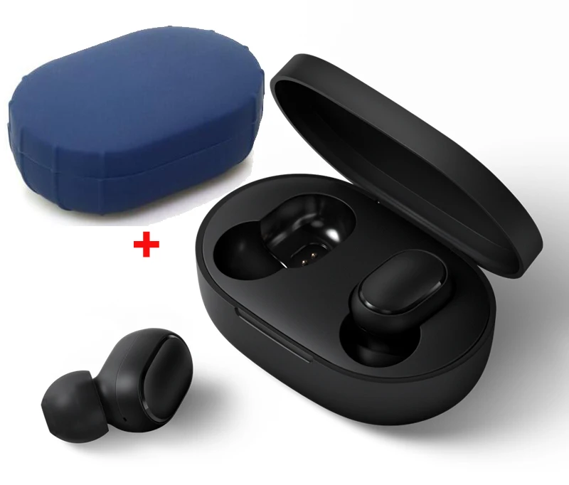 Xiaomi redmi airdots xiaomi 5,0 tws наушники mi спортивные Bluetooth гарнитуры беспроводные Bluetooth наушники вкладыши головные уборы - Цвет: redmi add Dblue case