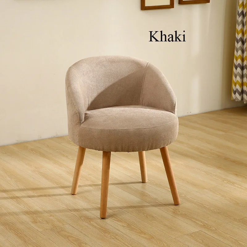 Нордическая ткань ленивый диван Повседневная Гостиная мебель для дома из цельного дерева столовая стул мода, креативная личность стул - Цвет: Khaki