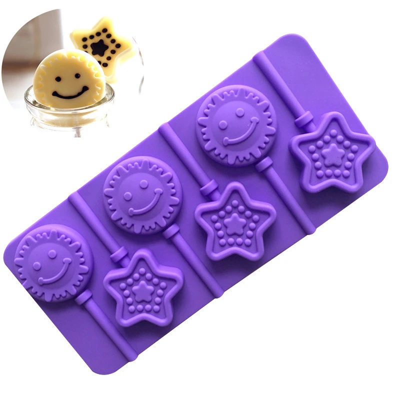 

VOGVIGO Cookie Candy Jelly Smiley-face Ice Cube Tray Silicone Mold Fondant Chocolate Mold Ice Cube Maker DIY Dessert Toolsr