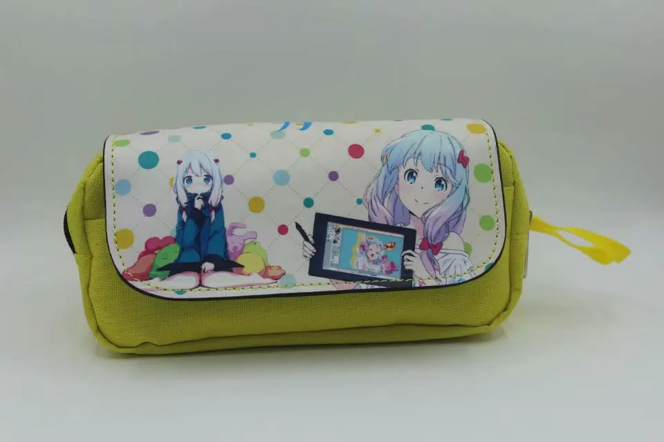 Kawaii милый розовый чехол-карандаш для девочек, сумка для ручек, милые японские аниме Сейлор Мун Хацунэ Мику кардкаптор Сакура, дамские сумки для косметики