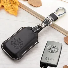 Чехол-бумажник из натуральной кожи для ключей от автомобиля для Toyota eiz RAV4 Corolla Yaris Camry Crown сменный держатель для ключей
