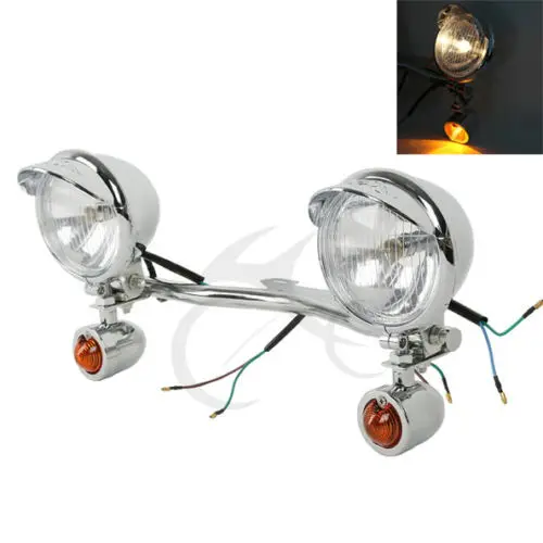 Driving Passing Turn Signal Spot Light Bar for Harley Choppers Honda Yamaha Suzuki Cruiser Custom VT 750 1100 VTX 1300 1800 Driving Passing Turn Signal Spot Light Bar for Harley Choppers Honda Yamaha Suzuki Cruiser Custom VT 750 1100 VTX 1300 1800