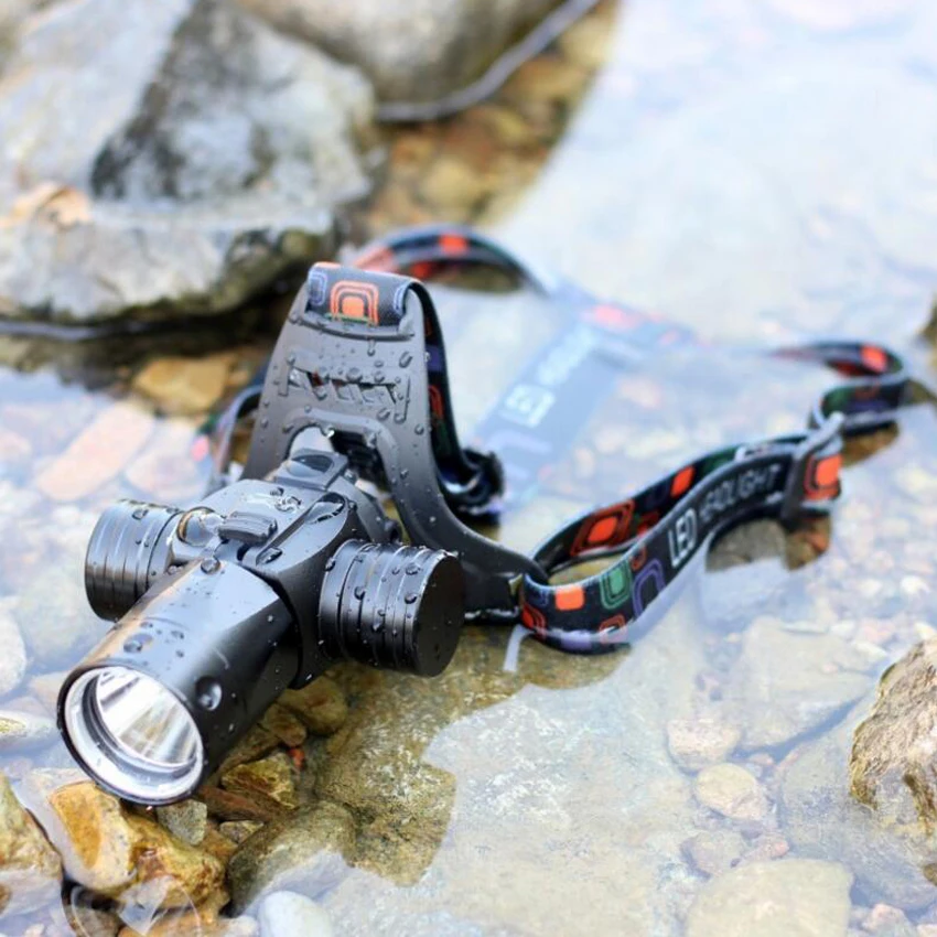 Waterproof Diving Light Cree XML T6 XM L2 Powerful Dive Underwater Swimming LED Headlamp 18650