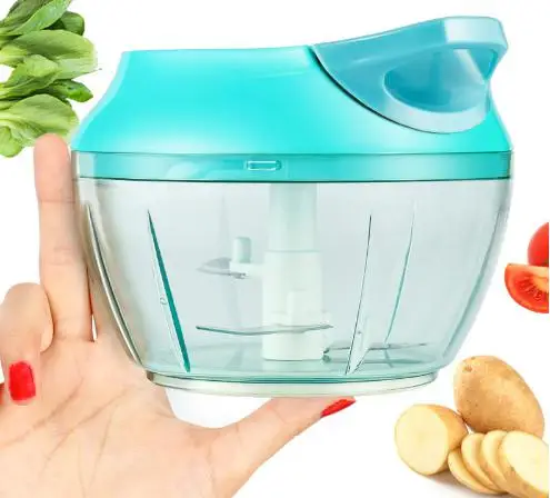 

Manual Food Processor Stainless Steel Cutter Multifunctional Safe SlicerKitchen Chopper blender salad cutter bowl