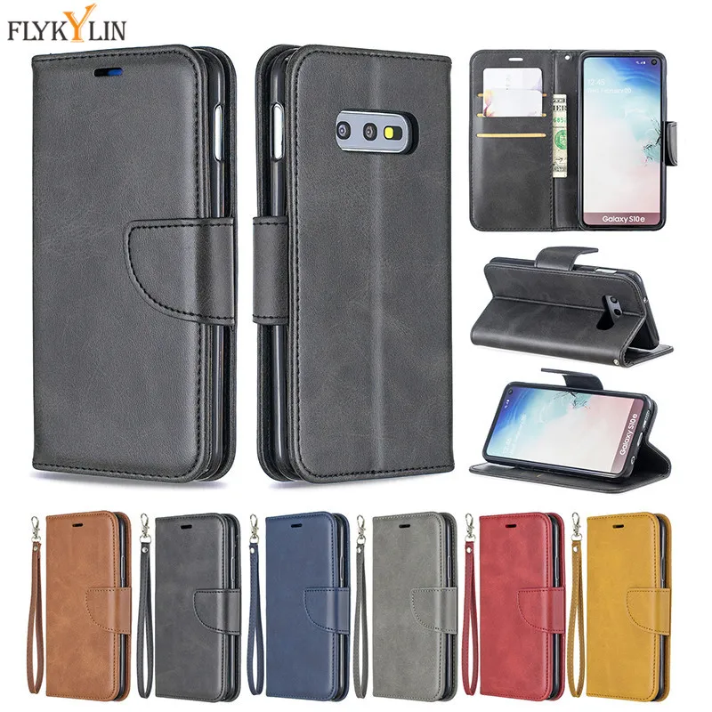 

S10 Flip Leather Cases on for Samsung Galaxy S10 Plus cover For Coque Samsung Glass S8 S9 Plus S10E Luxury Wallet Case Cover