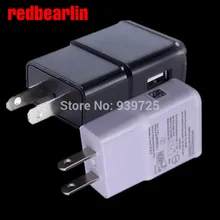 Redbearlin 200 шт./лот белого и черного цвета на каблуках высотой 5 V 2A реальные штепсельная вилка американского стандарта USB AC настенное Зарядное устройство для samsung Galaxy S3 S4 S5 S6 Note 2 3 N7100 N9000