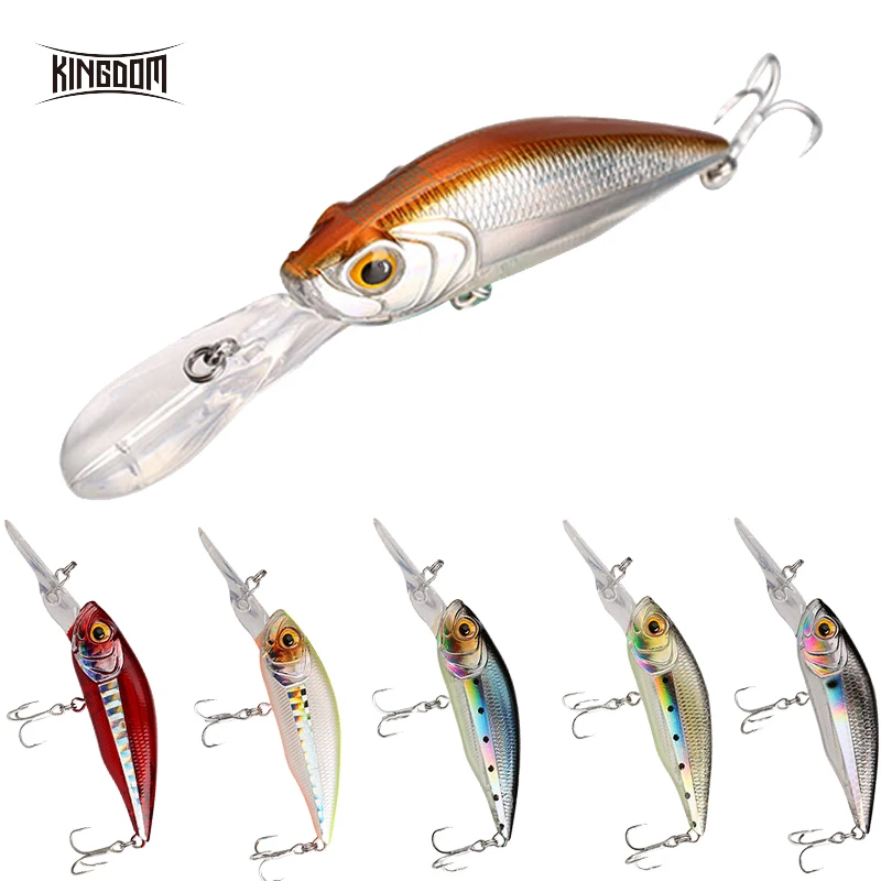 

Kingdom Fishing Lure Suspending Minnow Rattlin Lure Jerkbait Pike Fishing Wobblers Swimbait Hard Lure 6pcs/lot 5502