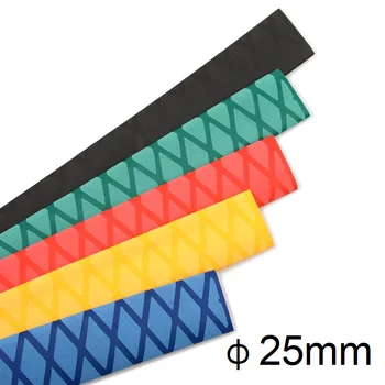 

Dia 25mm Non Slip Heat Shrink Tube Textured Pattern DIY Insulated Fishing Rod Handle Racket Grip Wrap Cover Waterproof Sleeve 1M