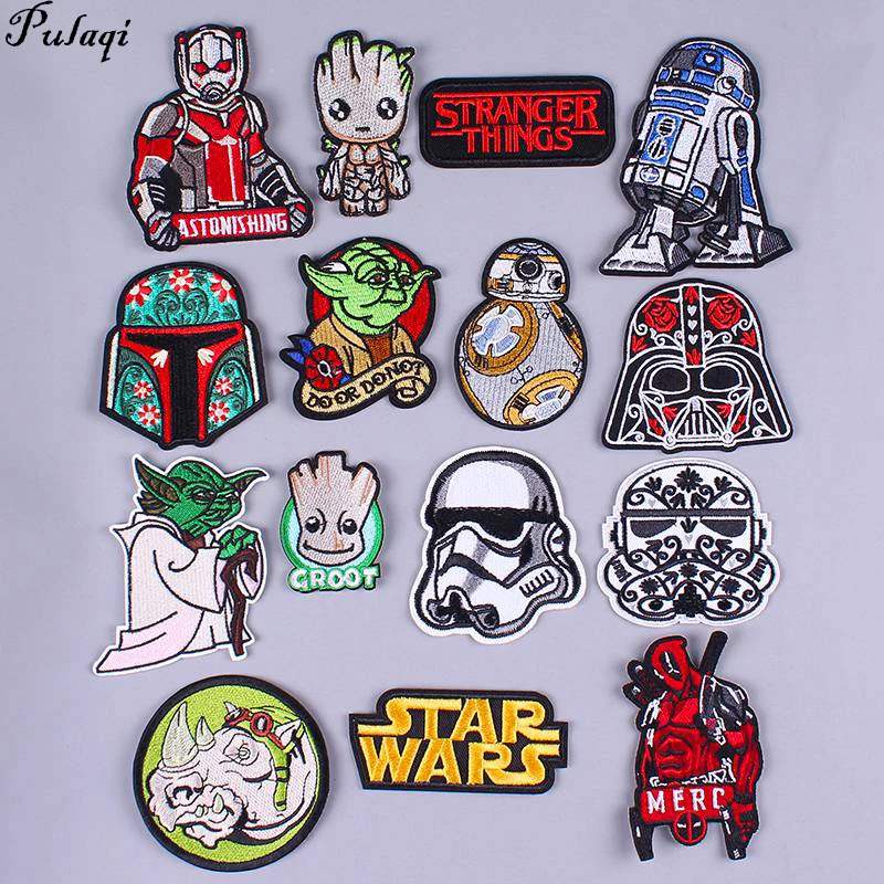 

Pulaqi Diy Star Wars Patches Fashion Clothes Ironing Applications Stripes On Clothes T-shirt Sticker Badge Patch Wholesale H