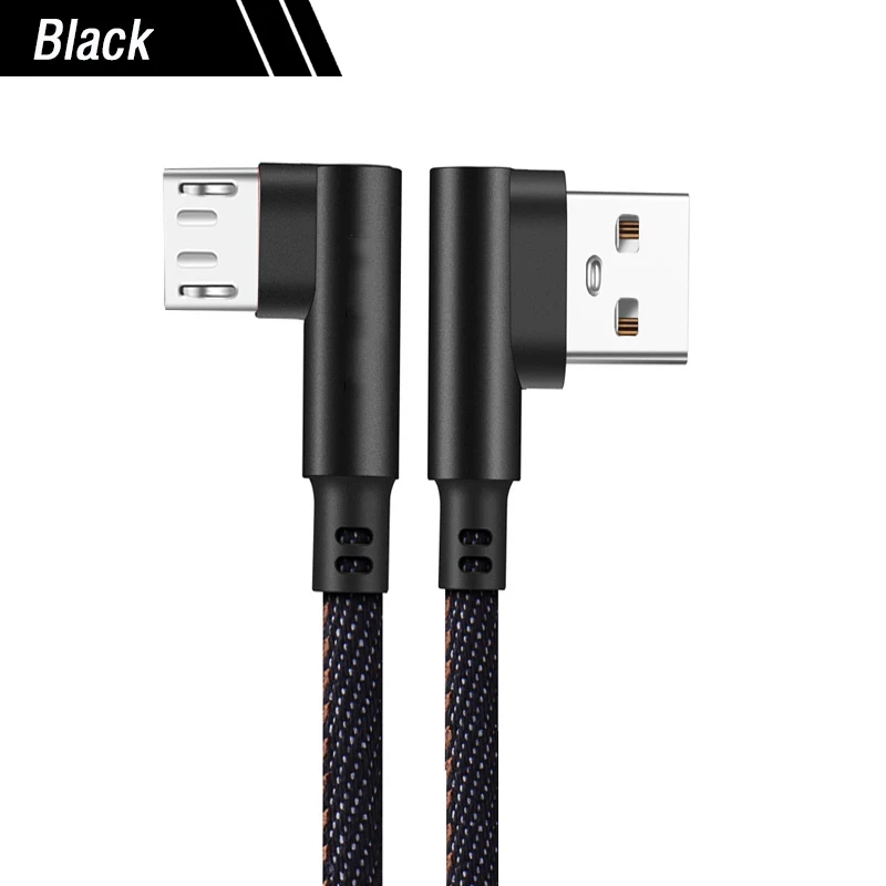 Прямоугольный Usb Micro Usb кабель для зарядки, 90 градусов, Micro Usb кабель для samsung J7 J5 J3 A6 A7, Android зарядный кабель