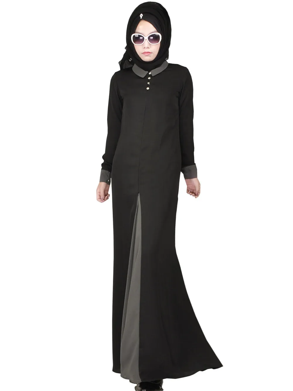 Новое поступление мусульманское длинное платье для женщин Малайзия абаи в Дубае Турецкая женская одежда Высокое качество длинное платье KJ