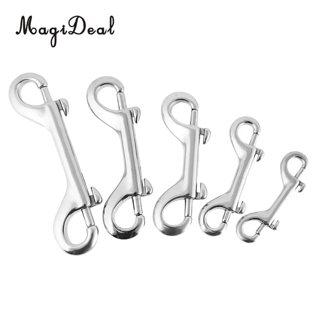 Multi-Functional Pro Scuba Boat Marine Grade Clip Stainless Steel Double Ended Bolt Snap 65-115mm Climbing Accessories
