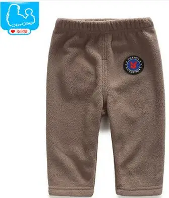 Осень и зима детская одежда для мальчиков и детские штаны для девочек может открыть файл штанишки для малышей модные теплые штаны - Цвет: Коричневый