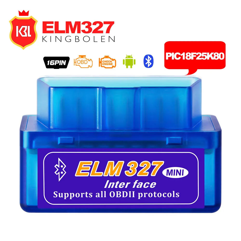Супер Мини ELM327 V1.5 Bluetooth сканер с PIC18F25K80 ELM 327 OBD2 поддерживает все OBDII